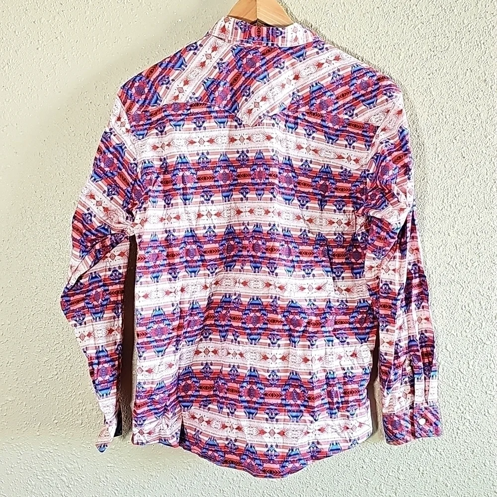 ROCK & Roll Cowboy Native Print Button-Down Shirt.
